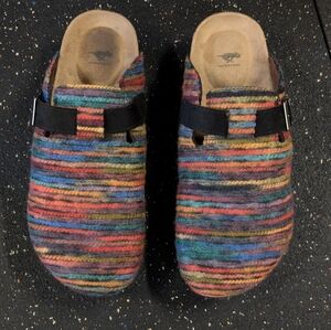 Rocket Dog Abel Clogs Womens Size 8 Multicolor Striped Slip-On